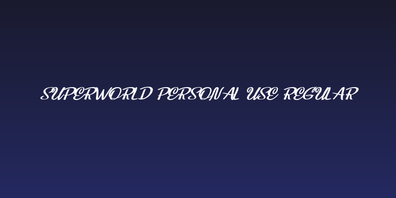 Superworld Personal Use Regular Social Header