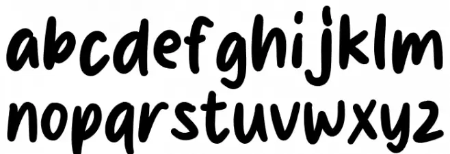 Supfun Schriftart Kleinbuchstaben