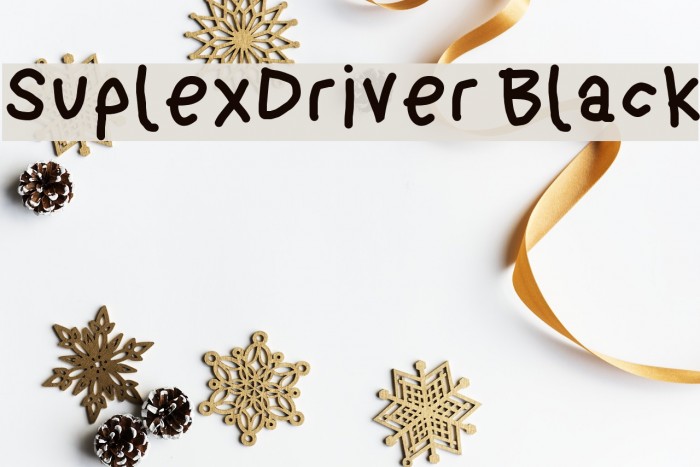 SuplexDriver Black Font examples