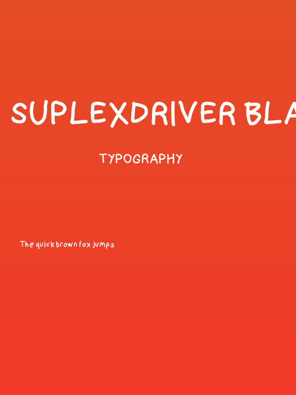 SuplexDriver Black Poster