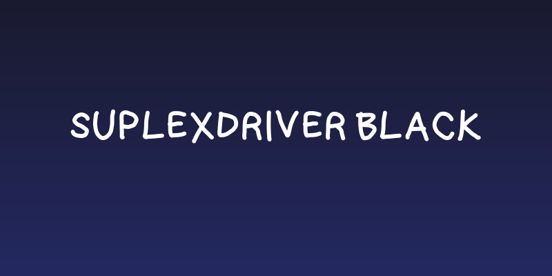 SuplexDriver Black Social Header