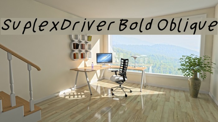 SuplexDriver Bold Oblique Font examples