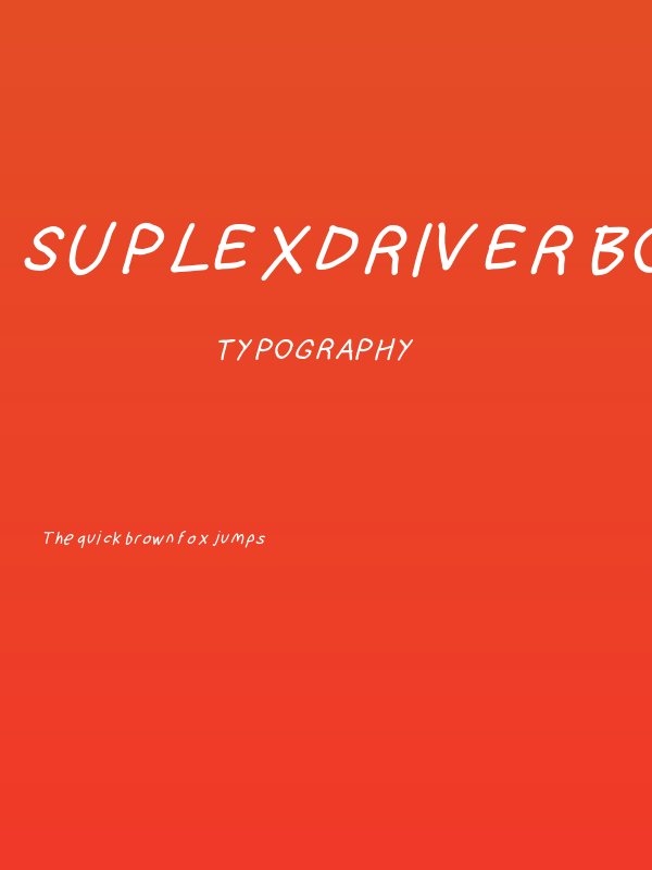 SuplexDriver Bold Oblique Poster