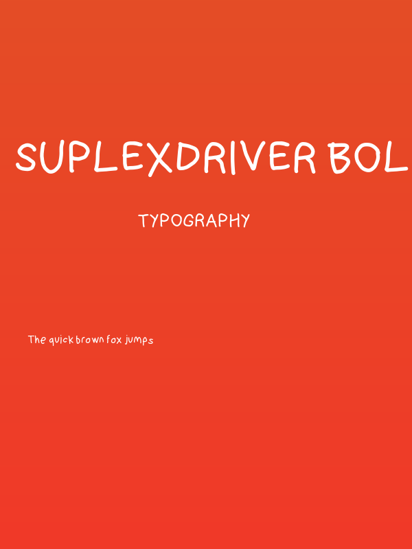 SuplexDriver Bold Poster