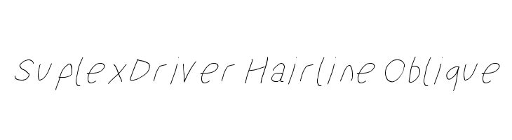 SuplexDriver Hairline Oblique Font
