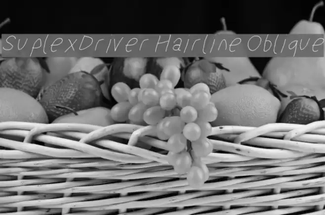 SuplexDriver Hairline Oblique Font examples