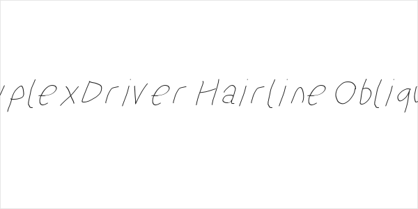 SuplexDriver Hairline Oblique Logo