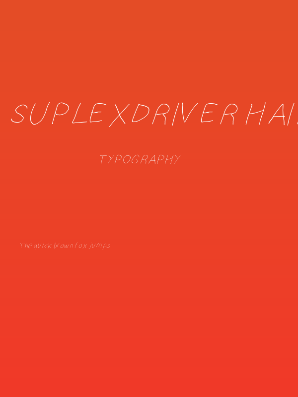 SuplexDriver Hairline Oblique Poster