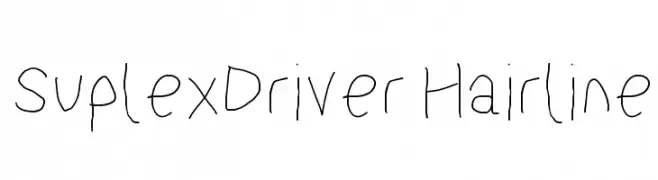 SuplexDriver Hairline  Frei Schriftart Herunterladen