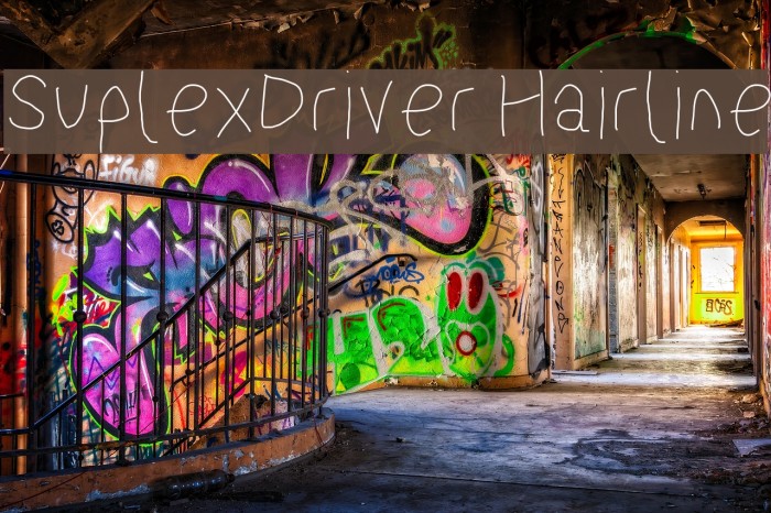 SuplexDriver Hairline Font examples