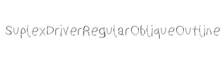 SuplexDriver Regular Oblique Outline Font