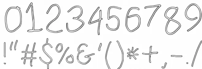 SuplexDriver Regular Oblique Outline Font OTHER CHARS