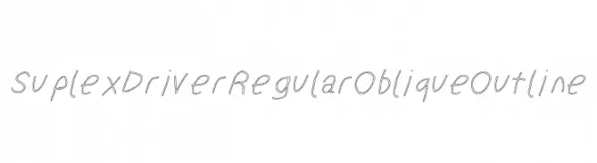 SuplexDriver Regular Oblique Outline  नि: शुल्क फ़ॉन्ट्स डाउनलोड