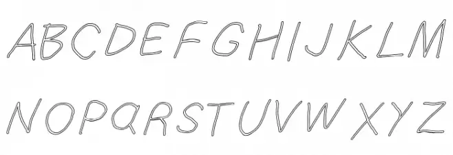 SuplexDriver Regular Oblique Outline फ़ॉन्ट अपरकेस