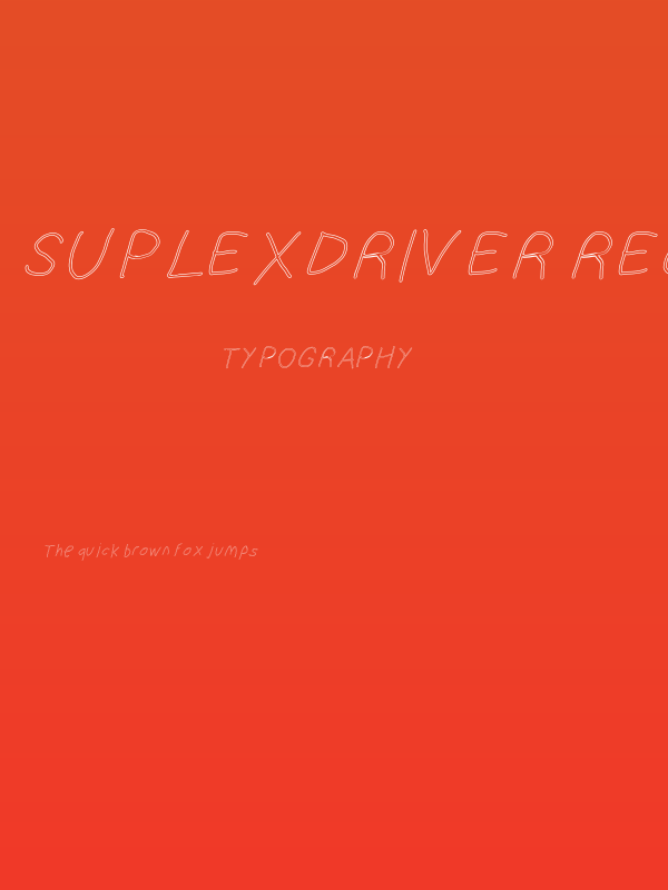 SuplexDriver Regular Oblique Outline Poster