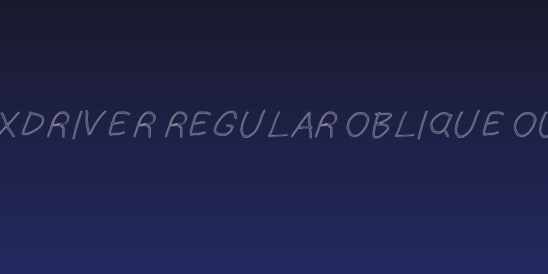 SuplexDriver Regular Oblique Outline Social Header