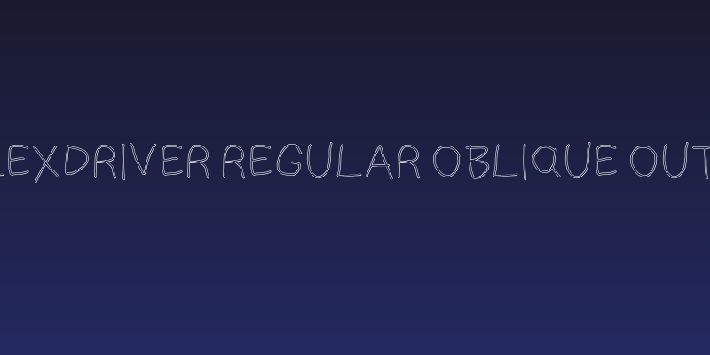 SuplexDriver Regular Oblique Outline Social Header