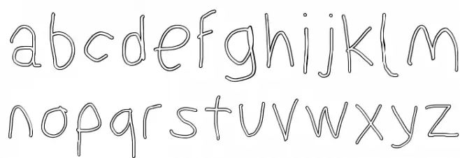 SuplexDriver Regular Oblique Outline Font LOWERCASE