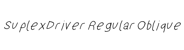 SuplexDriver Regular Oblique  नि: शुल्क फ़ॉन्ट्स डाउनलोड