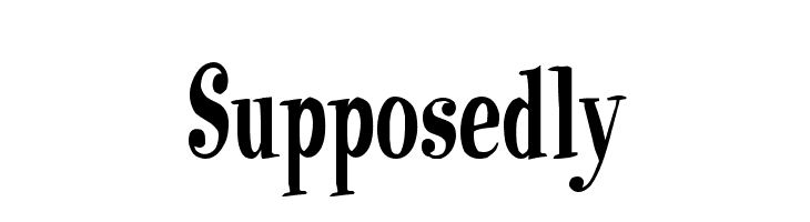 Supposedly  Frei Schriftart Herunterladen