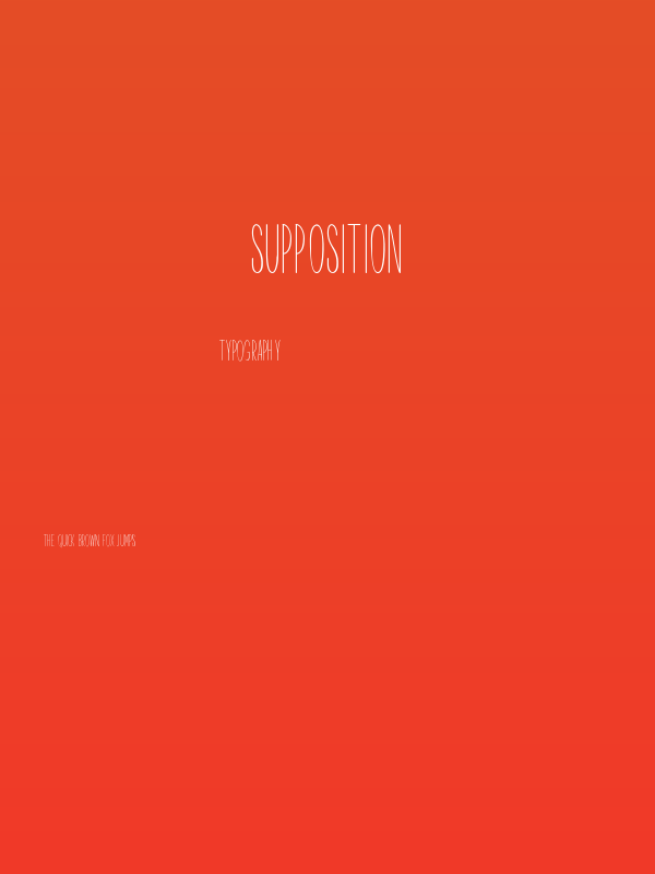 Supposition Poster