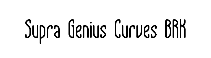 Supra Genius Curves BRK Font