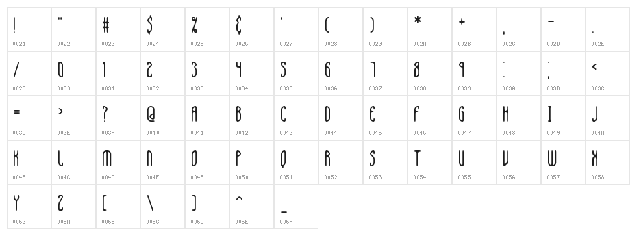Supra Genius Curves BRK Character Map