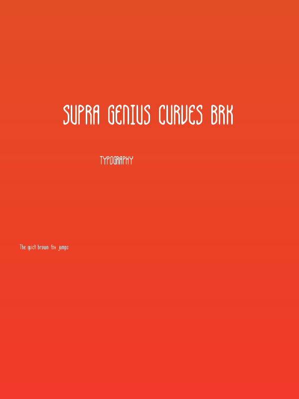 Supra Genius Curves BRK Poster