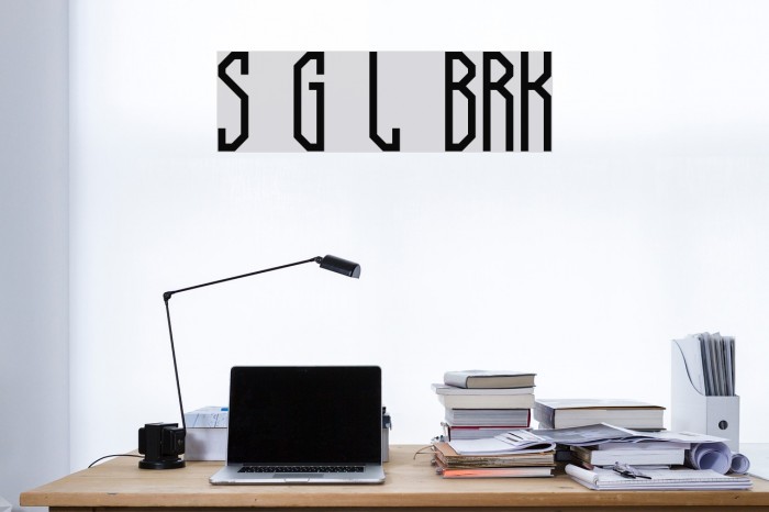 Supra Genius Lines BRK Font examples