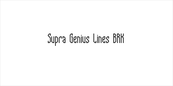 Supra Genius Lines BRK Logo