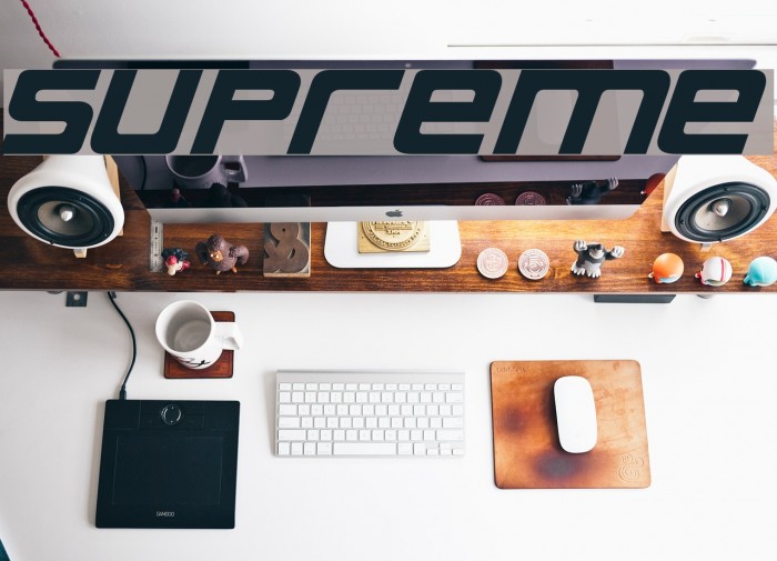 Supreme Шрифта examples