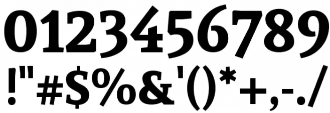 Sura Bold Font OTHER CHARS