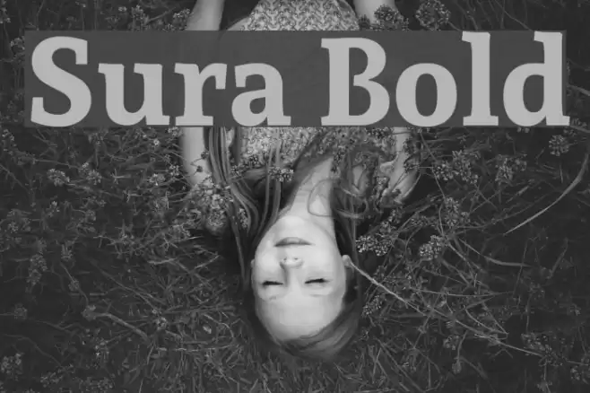 Sura Bold Font examples