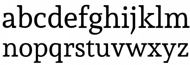 Sura Schriftart Kleinbuchstaben