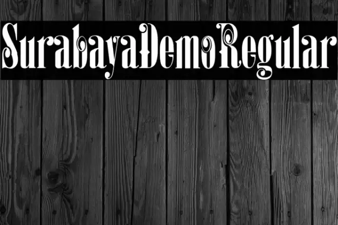 SurabayaDemoRegular Font examples