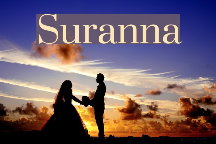 Suranna Font examples