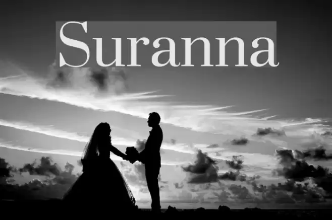 Suranna Font examples