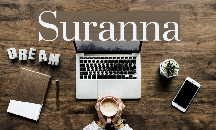 Suranna Font examples