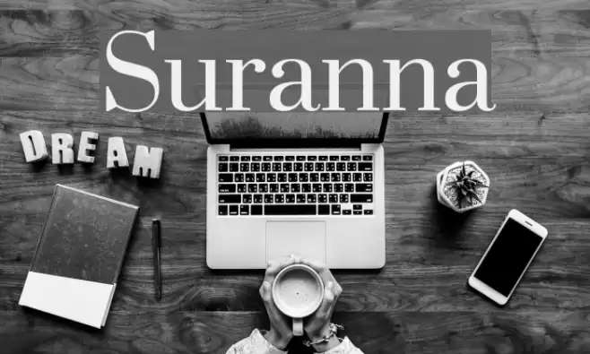Suranna Font examples