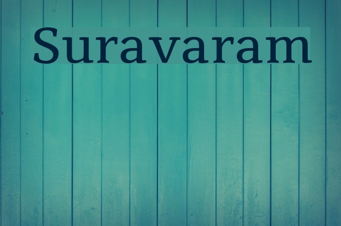Suravaram Font examples