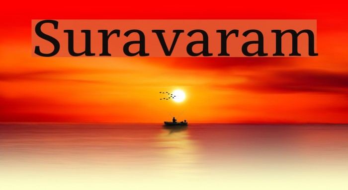 Suravaram Font examples