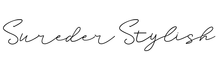 Sureder Stylish  font caratteri gratis