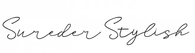 Sureder Stylish  Frei Schriftart Herunterladen