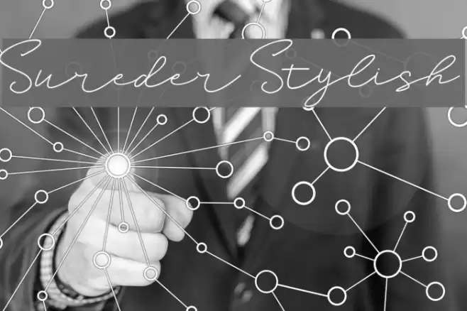 Sureder Stylish Font examples
