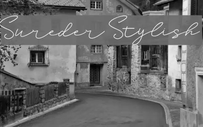 Sureder Stylish Font examples