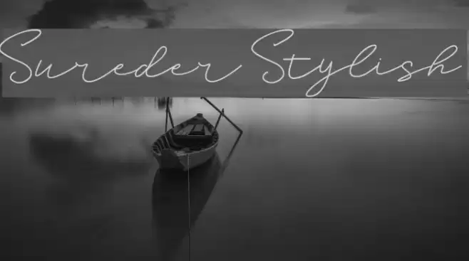 Sureder Stylish Font examples