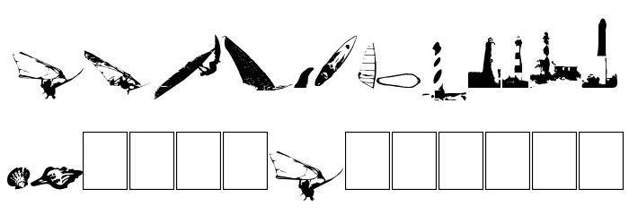 Surf Bat [Windsurfing Dingbats] फ़ॉन्ट अपरकेस