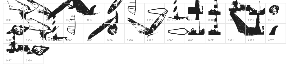 Surf Bat [Windsurfing Dingbats] Character Map