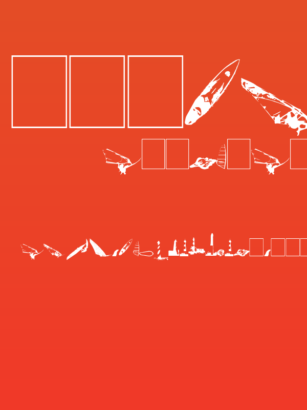 Surf Bat [Windsurfing Dingbats] Poster