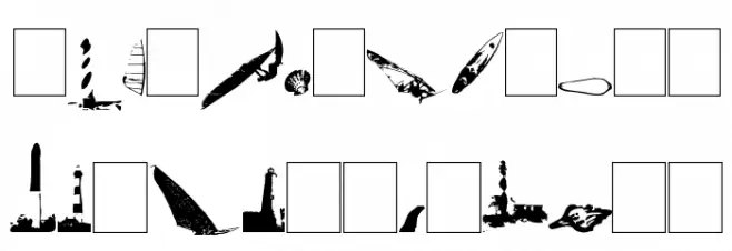 Surf Bat [Windsurfing Dingbats] Fuentes MINÚSCULAS